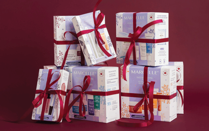4 coffrets beauté signés Marcelle et Watier à glisser sous le sapin