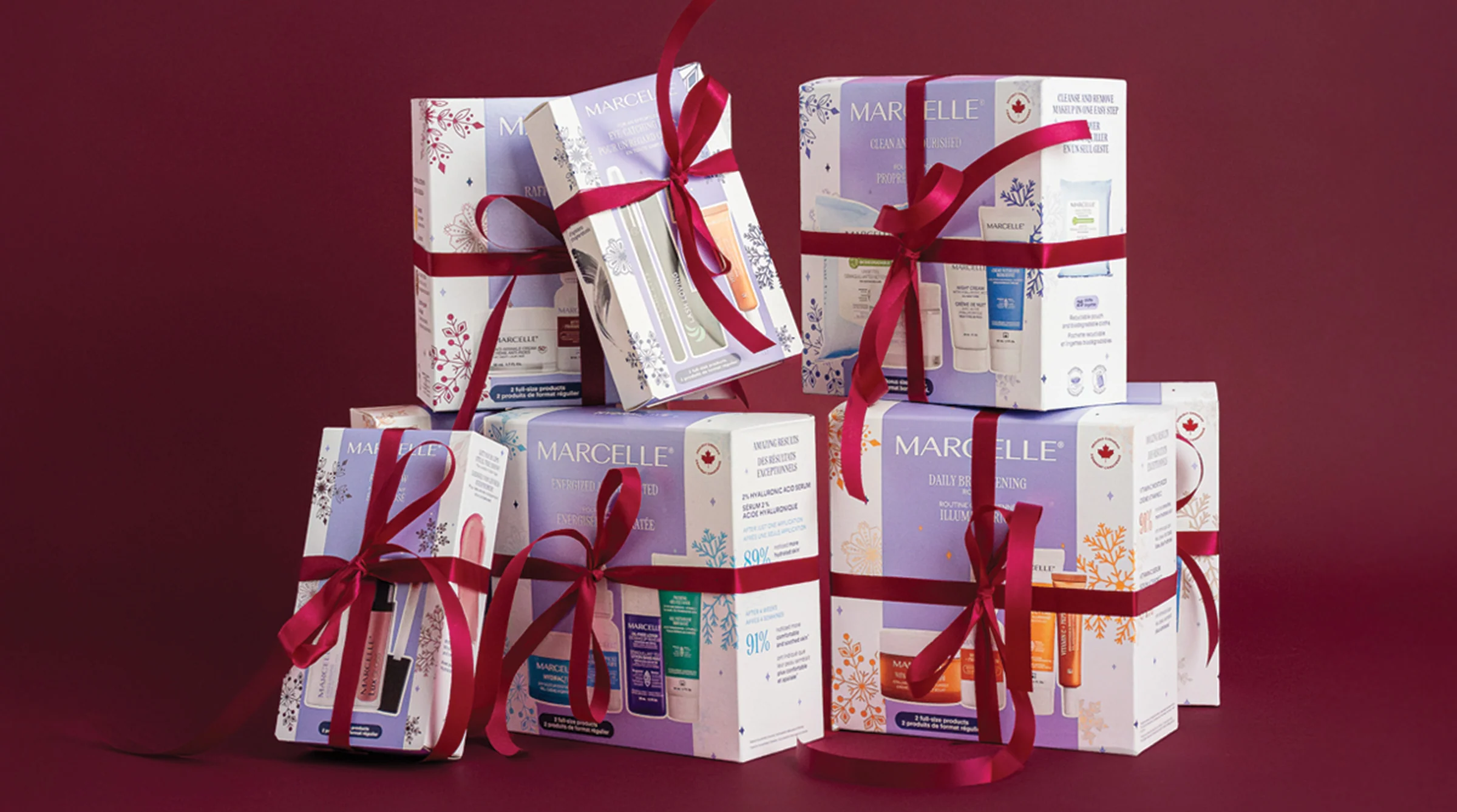 4 coffrets beauté signés Marcelle et Watier à glisser sous le sapin
