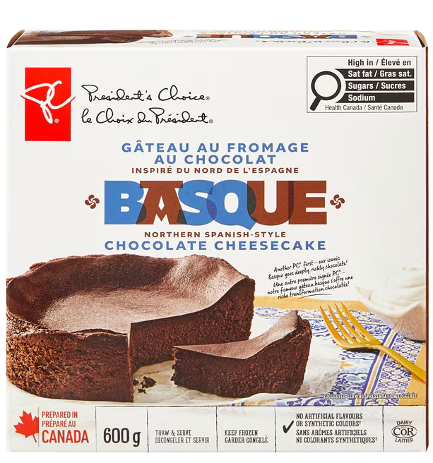 Journal Trouvailles des Fêtes PC : des tablées gourmandes sans efforts Gâteau au fromage basque au chocolat