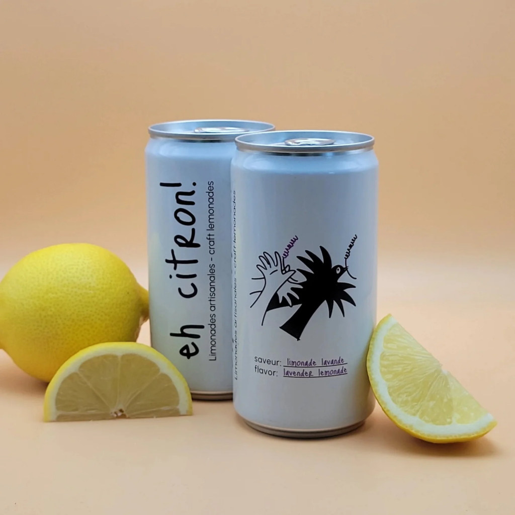 limonade artisanale pétillante au citron et à la lavande de Eh Citron