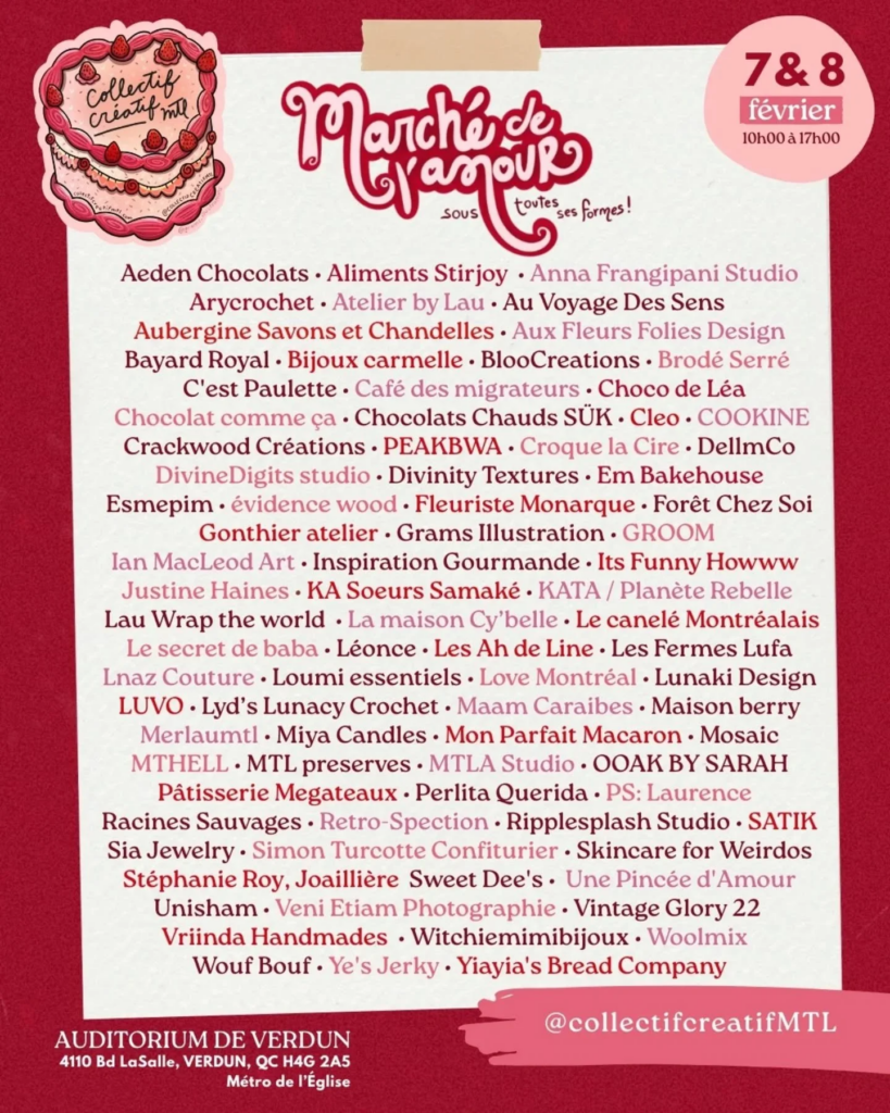 Marché de l’amour sous toutes ses formes