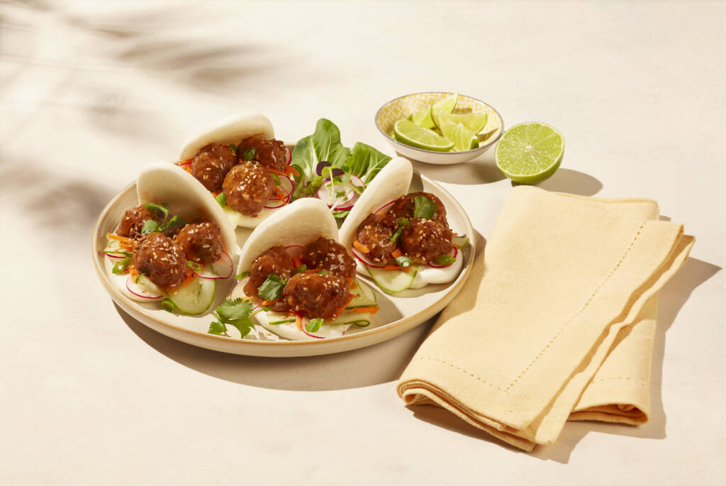 Bao buns aux boulettes de porc teriyaki olymel